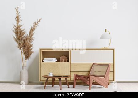 Großes weißes Living room.interior Design Stockfoto