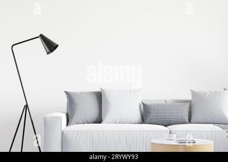 Großes weißes Living room.interior Design Stockfoto