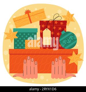 Weihnachts-Geschenk-Boxen Stock Vektor