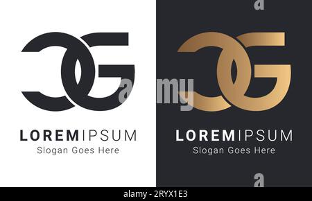 Luxuriöses Initial GC- oder CG-Monogramm-Logo-Design Stock Vektor