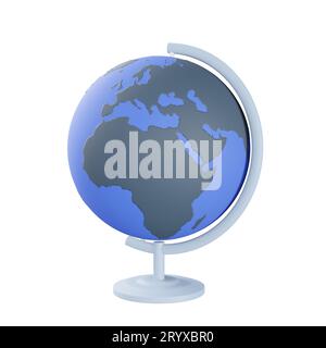 3D-Rendering der Globe-Karte Stockfoto
