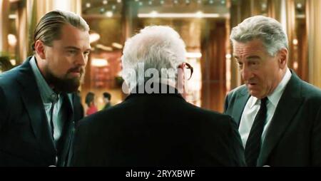 DIE AUDITION 2015 RSA filmt Produktion mit von links: Leonardo DiCaprio, Martin Scorsese und Robert de Niro Stockfoto
