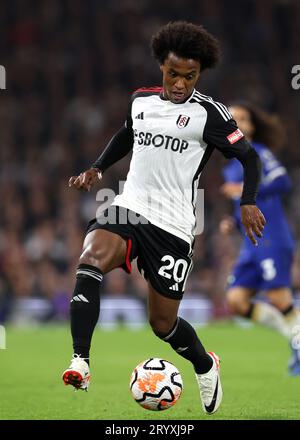 London, Großbritannien. Oktober 2023. Willian of Fulham während des Premier League-Spiels in Craven Cottage, London. Das Bild sollte lauten: David Klein/Sportimage Credit: Sportimage Ltd/Alamy Live News Stockfoto