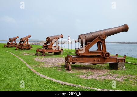 Pointe aux Cannon Battery in St. Pierre, Frankreich Stockfoto