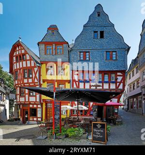 Fachwerkhäuser in der historischen Altstadt, Deutsche Fachwerkstraße, Limburg an der Lahn Deutschland Stockfoto