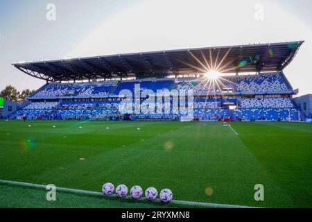 Reggio Emilia, Italie. Oktober 2023. MAPEI Stadium während der italienischen Meisterschaft Serie A Fußballspiel zwischen US Sassuolo und AC Monza am 2. Oktober 2023 im Mapei Stadium in Reggio Emilia, Italien - Foto Morgese-Rossini/DPPI Credit: DPPI Media/Alamy Live News Stockfoto