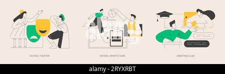 After-School-Aktivität abstrakte Konzept Vektor-Illustrationen. Stock Vektor