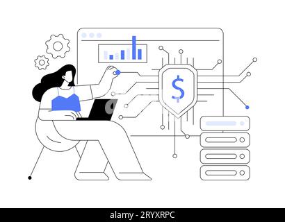 Abstrakte Konzeptvektorillustration für Anwendungen im Banken- und Finanzwesen. Stock Vektor