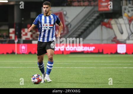 Maastricht, Niederlande. Oktober 2023. Maastricht, Niederlande 02. Oktober 2023: Keuken Kampioen Divisie - 2023/2024 - MVV Maastricht gegen FC Eindhoven im Bild: Farouq Limouri (FC Eindhoven) Credit: dpa/Alamy Live News Stockfoto