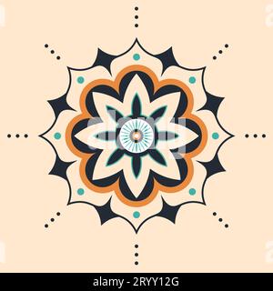 Indisches Mandala. Ethnisch Buntes Design. Vektorillustration Stock Vektor