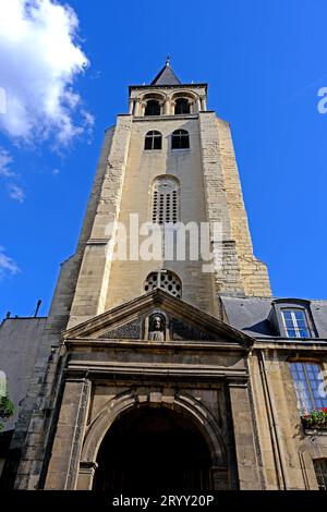 Äußere des Eglise St Germain des Pres in Paris Frankreich Stockfoto