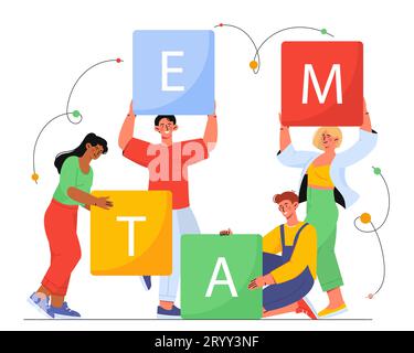 Freundliches Team-Vektorkonzept Stock Vektor