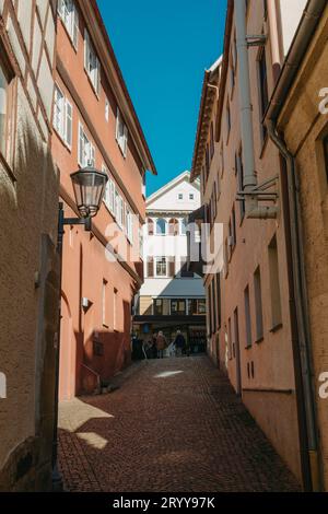 Altes deutsches Bürgerhaus in Bietigheim-Bissingen, Baden-Württemberg, Deutschland, Europa. Die Altstadt ist voller bunter und wir Stockfoto