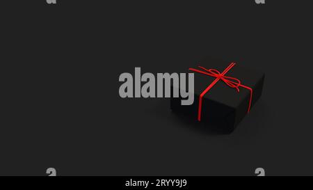 Schwarzer Freitag mock up Geschenk. Schwarzer Freitag Verkauf Festival Geschenk Konzept. 3D-Illustration mock up Vorlage Stockfoto
