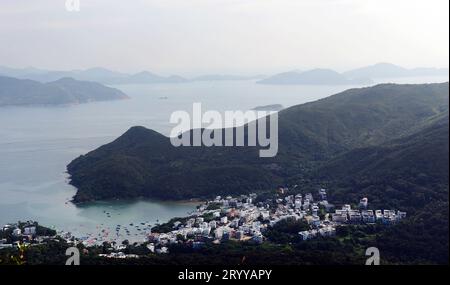 Ein Blick auf Sheung Sze Wan in den New Territories in Hongkong. Stockfoto