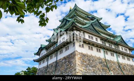 Die Burg von Nagoya in Japan. Gebäude und Sehenswürdigkeiten Sehenswürdigkeiten Konzept. Reise um die Welt Thema. Stockfoto