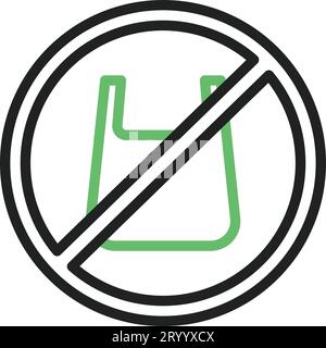 Kein Vektorbild des Symbols „Plastic Bags“ (Kunststoffbeutel). Stock Vektor