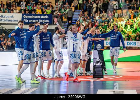 Wetzlar, Deutschland. Dezember 2024. VfL Gummersbach Handball Bundesliga; HSG Wetzlar - VfL Gummersbach: Wetzlar, 22.12.24 Credit: dpa/Alamy Live News Stockfoto