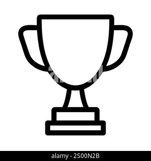 Trophäenpokal steht für Sieg und Erfolg im Wettbewerb Stock Vektor