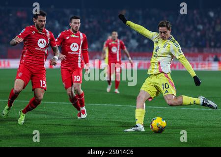 Italien. Dezember 2024. Kenan Yildiz vom Juventus FC wurde 2024/25 während des Fußballspiels der Serie A zwischen AC Monza und Juventus FC im U-Power Stadium gezeigt Stockfoto