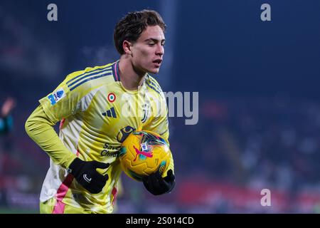 Italien. Dezember 2024. Kenan Yildiz vom Juventus FC wurde 2024/25 während des Fußballspiels der Serie A zwischen AC Monza und Juventus FC im U-Power Stadium gezeigt Stockfoto