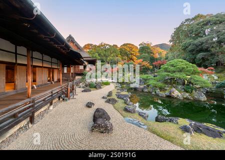 Zen-Garten in den Tempeln von Kyoto. Weltkulturerbe. Japan Stockfoto