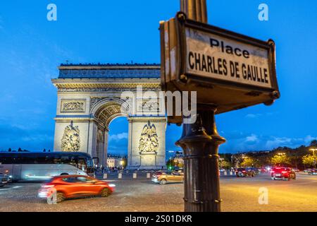 Arc de Triomphe Paris, Frankreich Stockfoto