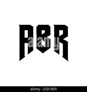 ABR-Letter-Logo für Technologieunternehmen. Schwarz-weiße Farbkombination mit ABR-Logo. ABR-Logo, ABR-Vektor, ABR-Design, ABR-Symbol, ABR-Alph Stock Vektor