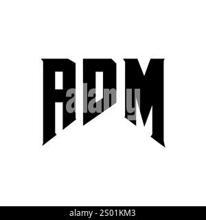 ADM Letter Logo für Technologieunternehmen. Schwarz-weiß-Farbkombination mit ADM-Logo. ADM-Logo, ADM-Vektor, ADM-Design, ADM-Symbol, ADM-Alph Stock Vektor