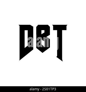 DBT-Letter-Logo für Technologieunternehmen. Farbkombination mit DBT-Logo in Schwarz und weiß. DBT-Logo, DBT-Vektor, DBT-Design, DBT-Symbol, DBT-Alph Stock Vektor