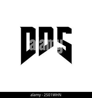 DDS-Letter-Logo für Technologieunternehmen. Schwarz-weiße Farbkombination mit DDS-Logo. DDS-Logo, DDS-Vektor, DDS-Design, DDS-Symbol, DDS-Alph Stock Vektor