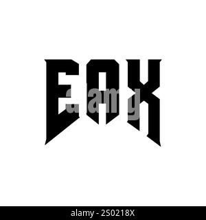 EAX-Letter-Logo für Technologieunternehmen. EAX-Logo-Design in Schwarz-weiß-Farbkombination. EAX-Logo, EAX-Vektor, EAX-Design, EAX-Symbol, EAX-Alph Stock Vektor