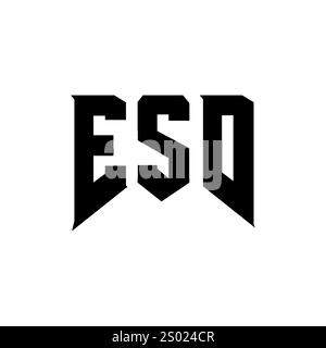 ESD-Letter-Logo für Technologieunternehmen. Schwarz-weiße Farbkombination mit ESD-Logo. ESD-Logo, ESD-Vektor, ESD-Design, ESD-Symbol, ESD-Alph Stock Vektor