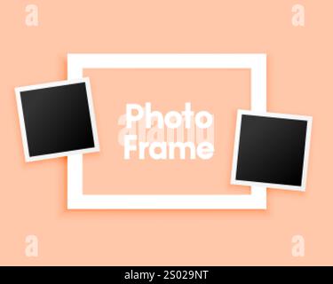 Minimale Bilderrahmen auf pastellfarbenem Hintergrund Stock Vektor