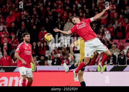 Lissabon, Portugal. Dezember 2024. Lissabon, Portugal, 24. Dezember 2024: Antonio Silva (4 SL Benfica) im Spiel der Liga Portugal zwischen SL Benfica und Estoril Praia im Estadio do Sport Lisboa e Benfica in Lissabon, Portugal. (Pedro Porru/SPP) Credit: SPP Sport Press Photo. /Alamy Live News Stockfoto