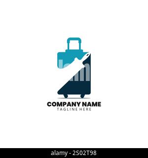 Kofferbürste Logo Design Vektor Stock Vektor