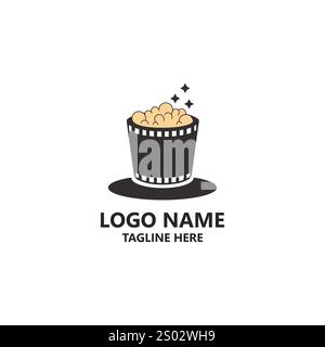 Magic Film Logo Design Vektor Stock Vektor
