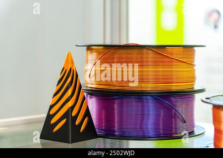 3D-Druck-Filamente, Progressive moderne additive Technologie Stockfoto