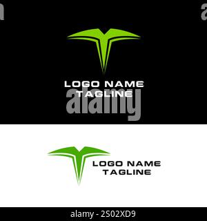 Letter T-Logo-Design-Vektor Stock Vektor