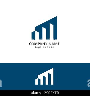 Letter M Gebäude Stadt Logo Design Vektor Stock Vektor