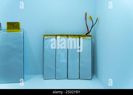 Industrielle Hochstrom-Lithiumionen-Taschenbatterien Stockfoto