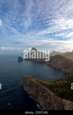 Am frühen Morgen am Aussichtspunkt Mirador es Colomer, Cap de Formentor, Mallorca, Spanien Stockfoto