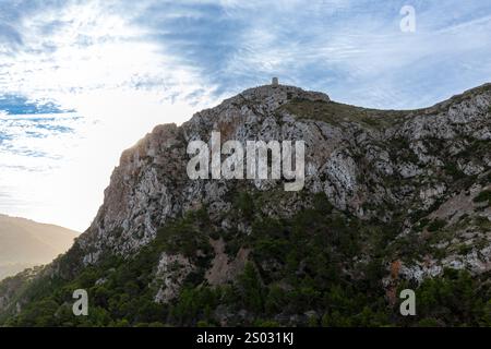 Am frühen Morgen am Aussichtspunkt Mirador es Colomer, Cap de Formentor, Mallorca, Spanien Stockfoto