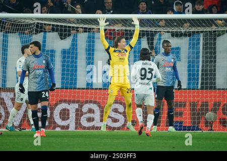 Bergamo, Italien. Dezember 2024. Marco Carnesecchi von Atalanta BC während des italienischen Fußballspiels der Serie A Atalanta BC gegen Empoli FC im Gewiss-Stadion. Endergebnis: Atalanta BC 3 - 2 Empoli FC Credit: SOPA Images Limited/Alamy Live News Stockfoto