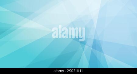 Weiß und Hellblau 3D Modern Style dreieckige durchscheinende überlagernde Ebenen, geometrische Formmuster, gebrochener Glaseffekt - abstrakte Futuristi Stock Vektor