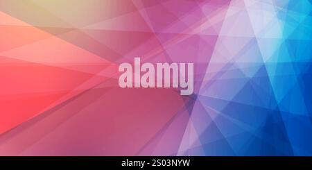 Farbenfrohe 3D Modern Style Dreieck geformte durchscheinende überlagernde Ebenen, geometrische Formen Muster, gebrochenes Glas Effekt - abstrakt futuristischer Vektor Bac Stock Vektor