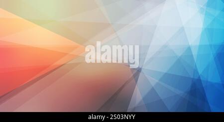 Farbenfrohe 3D Modern Style Dreieck geformte durchscheinende überlagernde Ebenen, geometrische Formen Muster, gebrochenes Glas-Effekt, abstrakter futuristischer Vektor zurück Stock Vektor