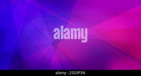 Dunkles Lila, Moderner, Dreieckiger, Durchscheinender Überlagerungsebenen, Geometrisches Formmuster, Gebrochener Glaseffekt - Abstrakter, Futuristischer Weitskalender Stock Vektor