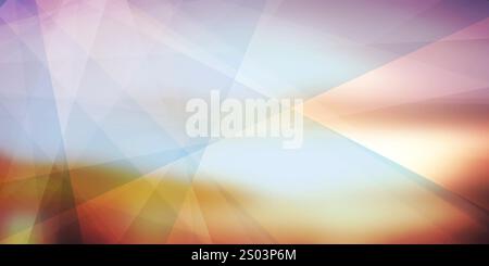 Braun und Hellblau Moderne Dreiecksform durchscheinende überlagernde Ebenen, geometrische Formmuster, Glasbruch, abstrakte futuristische Breite Stock Vektor