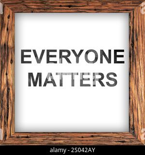 Jeder zählt Wörter, die auf gerissenem Papier mit Hintergrund geschrieben sind. Konzeptionelles Symbol „jeder zählt“. Kopierbereich. Stockfoto